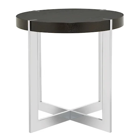 Lamp Table with Chrome Base